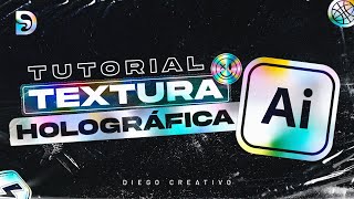 🔥Tutorial Efecto HOLOGRÁFICO en Illustrator  Holographic Texture 💿 [upl. by Harvey355]