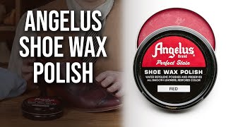 Shoe Care  How to Use Angelus Shoe Wax Polish for Leather Shoes [upl. by Ikceb]