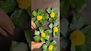 DIY mango leaf totan 😱✨ wallhanging diwalidecor youtubeshorts shorts homdecor diy toran fun [upl. by Akemahc]