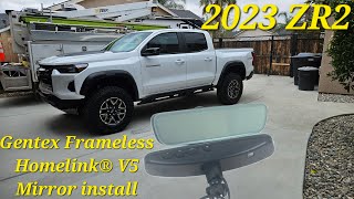 20232024 ColoradoCanyon Gentex Frameless Homelink® V5 Mirror install [upl. by Hiller]