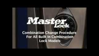 Master Lock BuiltIn Locker Lock Combination Change Procedure  Training Video [upl. by Nira]