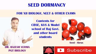 SEED DORMANCY EMBRYO AND SEED COAT DORMANCY [upl. by Shelba859]