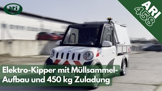 ARI 458 Müllfahrzeug Kipper  Elektrotransporter mit LiFePo4 Akku Rundumleuchte und 500 kg Nutzlast [upl. by Aloysius]