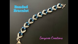 Lovely Hearts Bracelet DIY Beaded Bracelet How to make beaded Bracelet 💞 [upl. by Alderson]