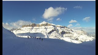 Sella Ronda 2018 Ski  orange Route  im Uhrzeigersinn clockwise [upl. by Arley]