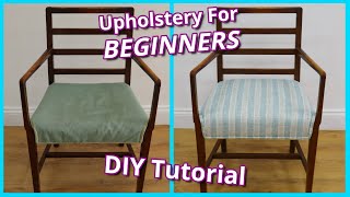 DIY CHAIR REUPHOLSTERY  UPHOLSTERY FOR BEGINNERS CHAIR  DIY UPHOLSTERY  FaceliftInteriors [upl. by Aisatana]