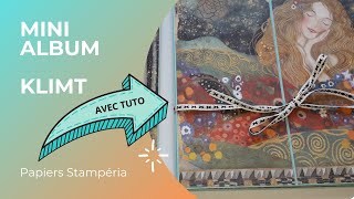 Tuto mini album scrap Klimt [upl. by Fairfax]