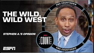 🤠 Stephen A details the VERY COMPELLING Western Conference storylines 🍿  NBA Countdown [upl. by Lightman]