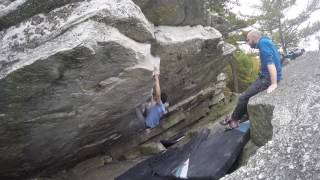 Gunks Bouldering  Martinez Roof  Cataclysms Edge V7 [upl. by Wrennie]