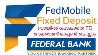 How to open Fixed Deposit account l Fedmobile FD account l Simple steps to open FD account [upl. by Romaine]