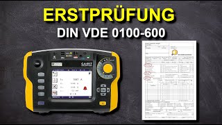 Erstprüfung elektrischer Anlagen DIN VDE 0100600 mit Chauvin Arnoux Installationstester CA 6117 [upl. by Dorcas]