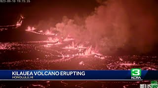 Kilauea volcano erupts again on Hawaii [upl. by Eirelam142]