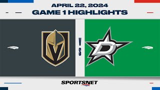 NHL Game 1 Highlights  Golden Knights vs Stars  April 22 2024 [upl. by Wichman]