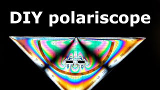 How to build a polariscope with common items to see the stress in different materials [upl. by Sisto]