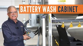 Forklift Battery Wash Cabinet  Material Handling Minute [upl. by Odille]