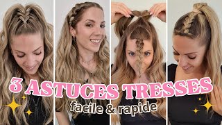 ❤️ ASTUCE COIFFURE FACILE amp RAPIDE  Fausse tresse collée facile à faire  Belle tresse simple [upl. by Grimes]