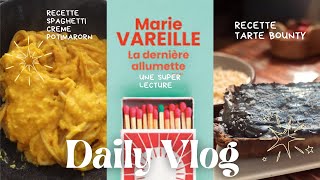 Recette spaghetti à la crème de potimarron et de la tarte bounty et une chouette lecture [upl. by Ragucci]