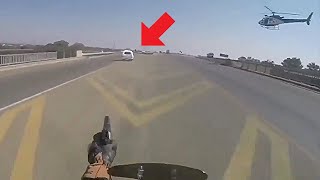 POV GoPro Cop Fires Shots From Motorcycle During Intense Police Chase In South Africa [upl. by Darrill263]