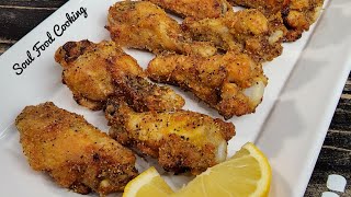 Air Fried Lemon Pepper Wings Recipe  How to Make Air Fryer Chicken Wings [upl. by Ike]