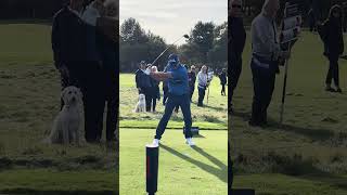 Padraig Harrington Tee Shot 3 wood Swing Face On Carnoustie 2024 golf [upl. by Renba297]