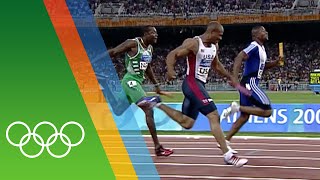 Great Britains 4x100m relay win at Athens 2004  Epic Olympic Moments [upl. by Denice]