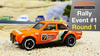 Diecast Rally Car Racing  Event 1 Round 1  Tomica Hot Wheels Matchbox [upl. by Vladimir]