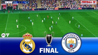 Real Madrid vs Manchester City Ft Mbappe Haaland  UEFA Champions League Final  FC 24 Gameplay [upl. by Deyes97]