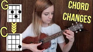 How to practice chord changes on ukulele faster and smoother transitions [upl. by Eillehs769]