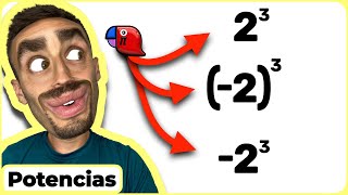 ✅ 👉 POTENCIAS con exponente IMPAR y signo negativo con y sin paréntesis R46 [upl. by Kirbee]