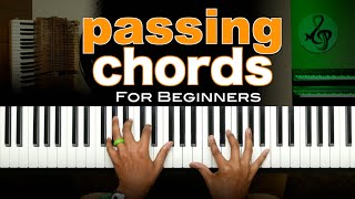 How to Play Passing Chords on Piano for Beginners [upl. by Klayman]