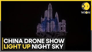 Chinas Drone Show Sets Two Guinness World Records  WION [upl. by Nailij238]