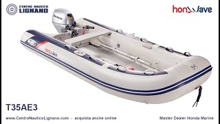 Honwave T35 AE3  smontabile con pagliolo in alluminio PVC  Centro Nautico Lignano [upl. by Harod]