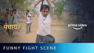 Say No To Gunda Gardi with Jeetu Bhaiya  Funny Fight Scene  Panchayat  Amazon Prime Video [upl. by Mazurek288]