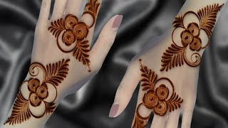 Easy simple New Latest Arabic Mehndi designs for hand l Mehndi Design For Back🌼Mehndi ka Designs [upl. by Notyep]