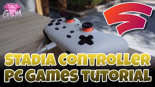 Stadia Controller Wired On PC Games Tutorial [upl. by Miehar]