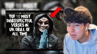 AMERICAN TEEN REACTS TO TOP 10 MOST DISRESPECTFUL VERSES IN UK DRILL OF ALL TIME Part 1 [upl. by Hplar]