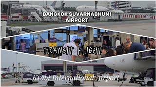 4K Flights from Bangkok Suvarnabhumi Airport to Krabi International AirportThailand Thai Airways [upl. by Cochran720]