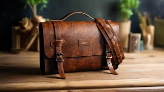 MAKING A HANDMADE LEATHER SATCHEL [upl. by Lynden]