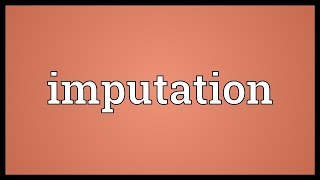 Imputation Meaning [upl. by Aznerol]