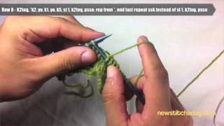 How to Knit The Shell Lace Stitch [upl. by Rocky773]