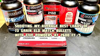 Developing Reloading Testing and ￼Shooting Five Powders with Hornady’s 73 Grain ELD Match Bullet [upl. by Aneerbas]