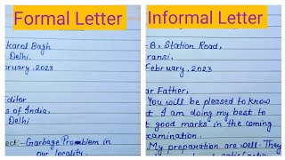 How to write letterFormal and Informal Letter in EnglishFormat of Letter [upl. by Mears]