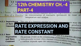 12th Chemistry Ch4Part 4Rate law amp rate constantStudy with Farru [upl. by Tracey]