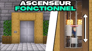 TUTO COMMENT FAIRE UN ASCENSEUR FONCTIONNEL SUR MINECRAFT [upl. by Yuk346]