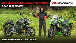 Kawasaki Ninja 650 BS6 amp Z650 BS6 Road Test Review  New Look Bluetooth Display Performance amp More [upl. by Erehc]