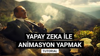 Yapay Zeka ile Atatürk Animasyonu Midjourney amp Pika Labs amp Runwayml [upl. by Nibur]