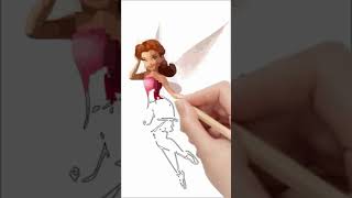 how to draw TINKER BELL drawing disney sketch drawingtutorial cartoon cartoon cinderella [upl. by Ahsemac]