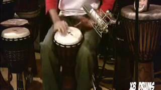 Djembe Solo on X8 Drums Red Black 9quot Djembe Drum [upl. by Ellednek]