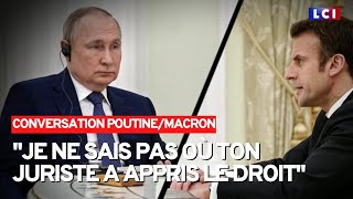 Léchange musclé entre Vladimir Poutine et Emmanuel Macron dévoilé [upl. by Pam]