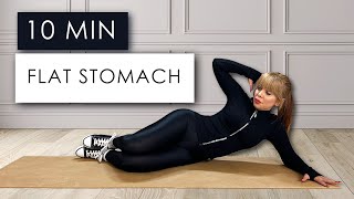 10 MIN ABS WORKOUT Get a flat stomach amp six pack fast [upl. by Constantina]